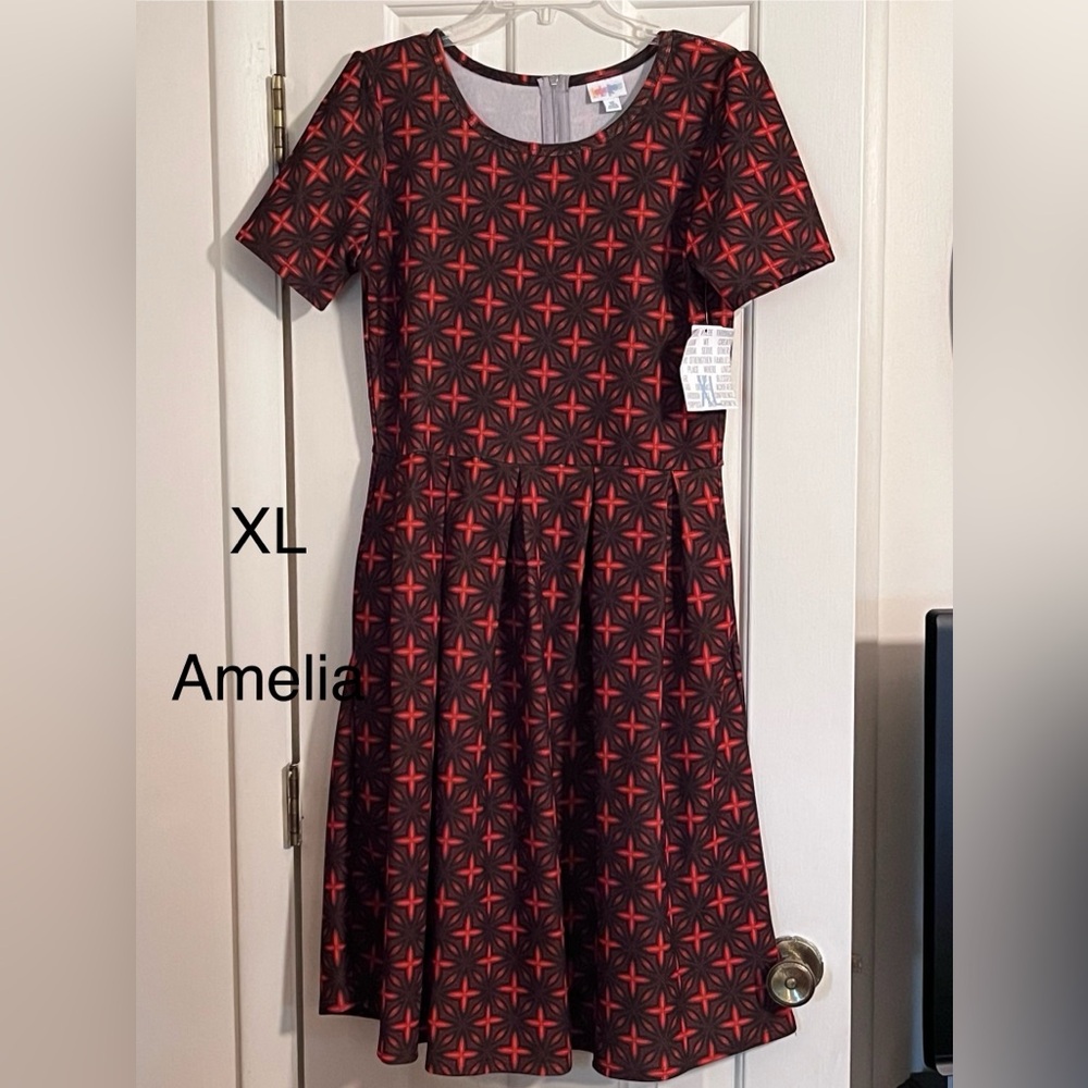 LuLaRoe Navy Geometric Dress